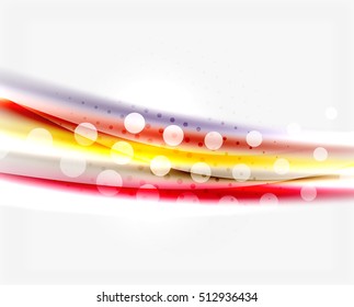 Shiny color lines on white background - vector motion