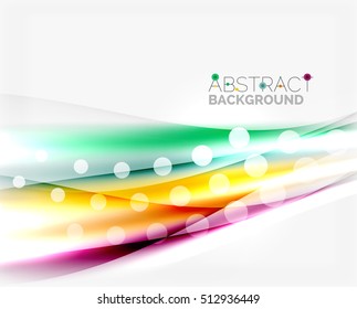 Shiny color lines on white background - vector motion