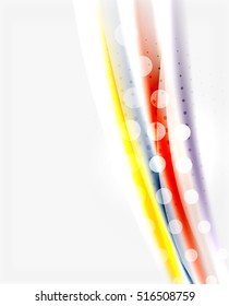 Shiny color lines on white background - vector motion