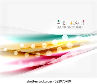 Shiny color lines on white background - vector motion