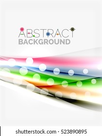 Shiny color lines on white background - vector motion