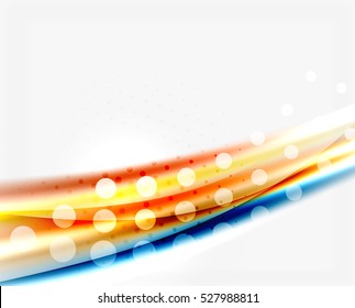 Shiny color lines on white background - vector motion