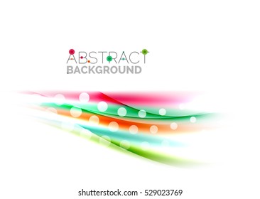 Shiny color lines on white background - vector motion