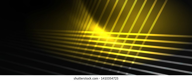 Shiny color neon light with lines, abstract wallpaper, shiny motion, magic space light. Vector techno abstract background