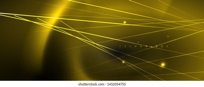 Shiny color neon light with lines, abstract wallpaper, shiny motion, magic space light. Vector techno abstract background