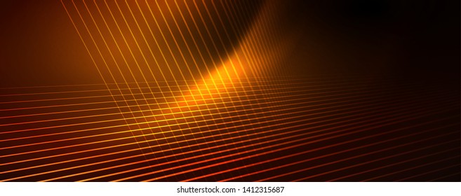 Shiny color neon light with lines, abstract wallpaper, shiny motion, magic space light. Vector techno abstract background