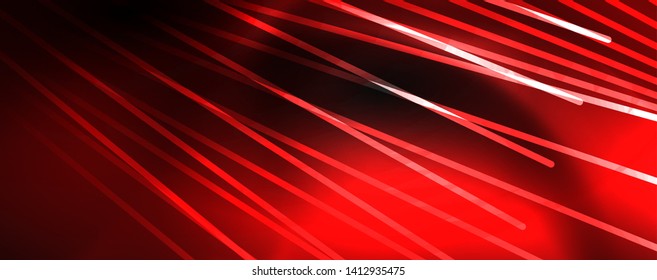 Shiny color neon light with lines, abstract wallpaper, shiny motion, magic space light. Vector techno abstract background