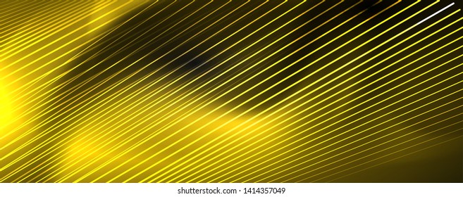 Shiny color neon light with lines, abstract wallpaper, shiny motion, magic space light. Vector techno abstract background
