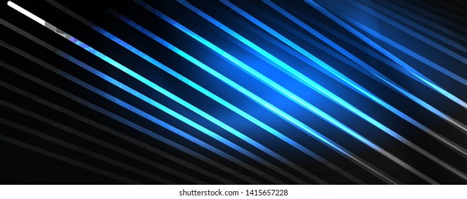 Shiny color neon light with lines, abstract wallpaper, shiny motion, magic space light. Vector techno abstract background