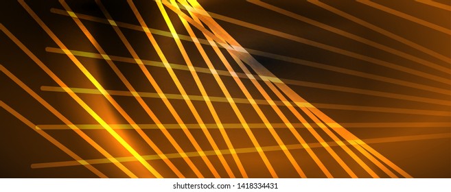 Shiny color neon light with lines, abstract wallpaper, shiny motion, magic space light. Vector techno abstract background