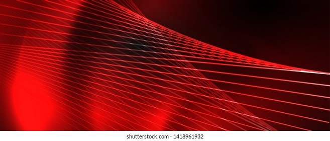 Shiny color neon light with lines, abstract wallpaper, shiny motion, magic space light. Vector techno abstract background