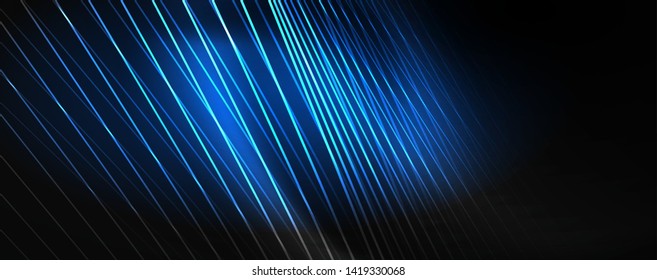 Shiny color neon light with lines, abstract wallpaper, shiny motion, magic space light. Vector techno abstract background