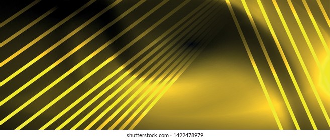 Shiny color neon light with lines, abstract wallpaper, shiny motion, magic space light. Vector techno abstract background