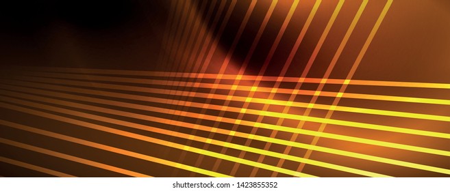 Shiny color neon light with lines, abstract wallpaper, shiny motion, magic space light. Vector techno abstract background