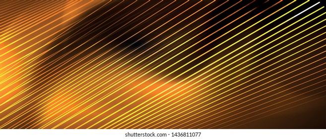 Shiny color neon light with lines, abstract wallpaper, shiny motion, magic space light. Vector techno abstract background