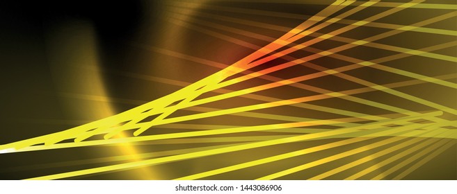 Shiny color neon light with lines, abstract wallpaper, shiny motion, magic space light. Vector techno abstract background