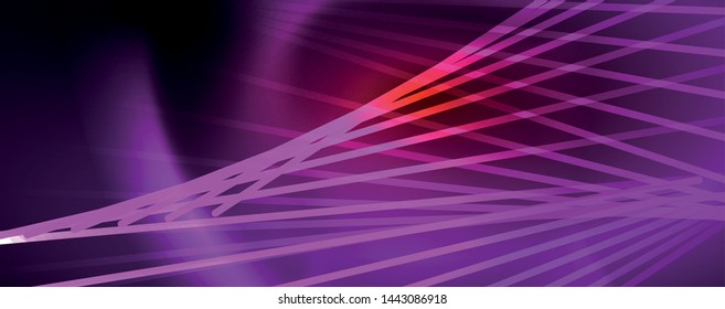 Shiny color neon light with lines, abstract wallpaper, shiny motion, magic space light. Vector techno abstract background