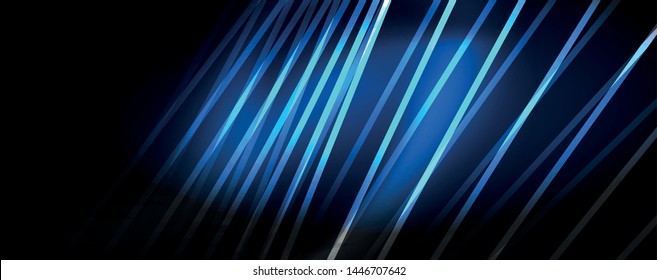 Shiny color neon light with lines, abstract wallpaper, shiny motion, magic space light. Vector techno abstract background
