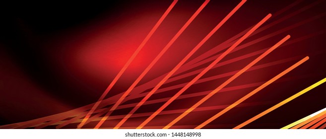 Shiny color neon light with lines, abstract wallpaper, shiny motion, magic space light. Vector techno abstract background