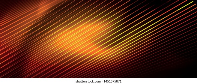 Shiny color neon light with lines, abstract wallpaper, shiny motion, magic space light. Vector techno abstract background
