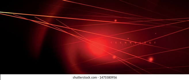 Shiny color neon light with lines, abstract wallpaper, shiny motion, magic space light. Vector techno abstract background