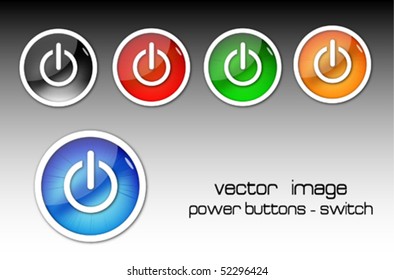 shiny color power buttons - switchers