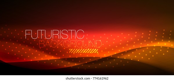 Shiny color smooth elegant neon wave. Vector background template