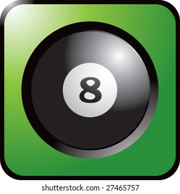 icono brillante de 8 bolas