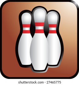 shiny colored bowling pin icon