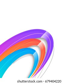 Shiny colorful abstract design on white background.