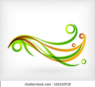 Shiny colorful eco wave lines