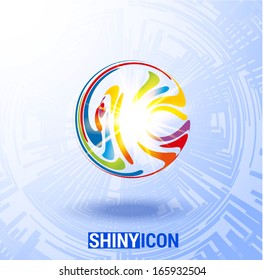 Shiny colorful icon, can be used as background for your presentations. Vector eps10