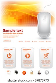 Shiny computer mouse website template