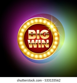 Shiny concept vector welcome emblem for chic casino