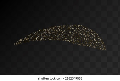 Shiny Confetti Christmas Vector Transparent Background. Rich Shine Texture. Golden Dust Holiday Backdrop. Circle Bright Pattern.