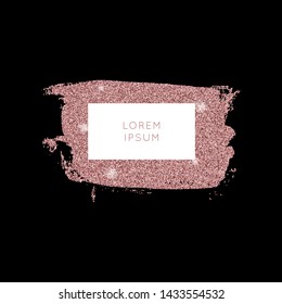 Shiny coral pink glitter vector background. Sparkling star dust texture for luxury rich greeting card. Isolated  
abstract rectangle Shape design element. 