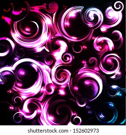 Shiny cosmic curls background