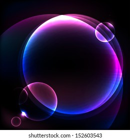Shiny cosmic sphere background