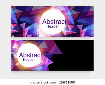 Delgado diseño creativo abstracto decorado el encabezado o banner de la página web para su negocio.