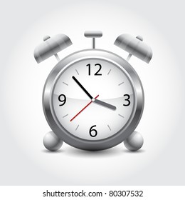 shiny crome alarm clock
