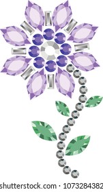 Shiny crystal rhinestones set