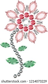 Shiny crystal rhinestones set