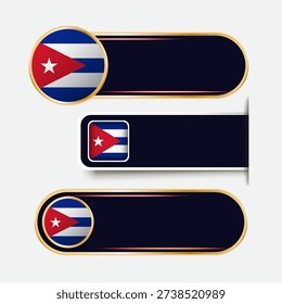 Shiny Cuba Flag Banners Set