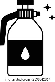 Shiny Decontamination coche shampoo Vector Icono Diseño, Servicio de limpieza de virus Símbolo, Señal de desinfección del vehículo, ilustración de protección interior de la materia prima, Concepto de bomba lubrante del automóvil