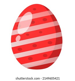 shiny decorative eggs in red on a white background.