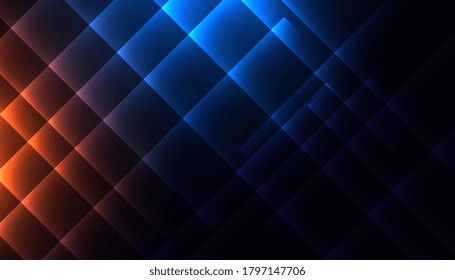líneas diagonales brillantes en colores azul y naranja