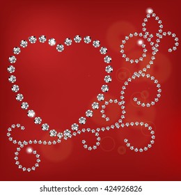 shiny diamond heart