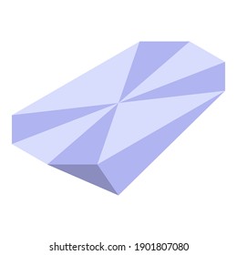 Shiny diamond icon. Isometric of shiny diamond vector icon for web design isolated on white background