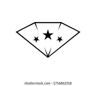 shiny diamond icon vector isolated