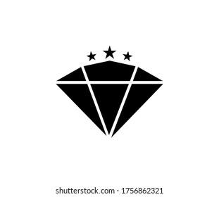 shiny diamond icon vector isolated